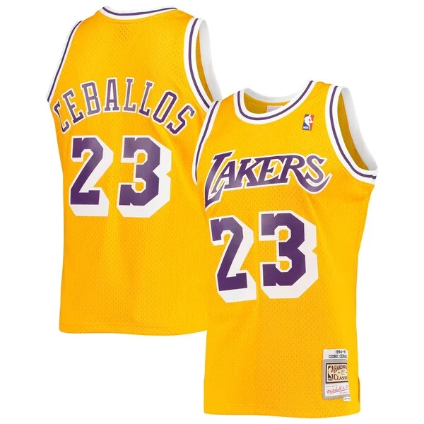 Magnifico Lussuoso Cedric Ceballos Los Angeles Lakers 1994/95 Hardwood Classics Swingman Jersey Gold