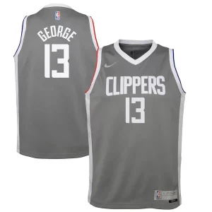 Magnifico Paul George LA Clippers Nike Youth 2020/21 Swingman Player Jersey Gray Earned Edition