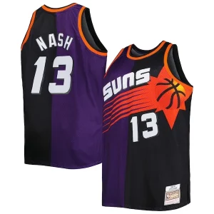 Magnifico Pratico Fantastico Steve Nash Phoenix Suns Big & Tall Hardwood Classics 1996/97 Split Swingman Jersey Purple/Black