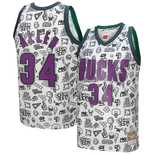 Magnifico Ray Allen Milwaukee Bucks 2000/01 Swingman Jersey White