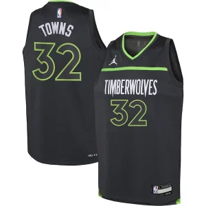 Magnifico Resistente Karl Anthony Towns Minnesota Timberwolves Jordan Brand Youth Swingman Jersey Statement Edition Black