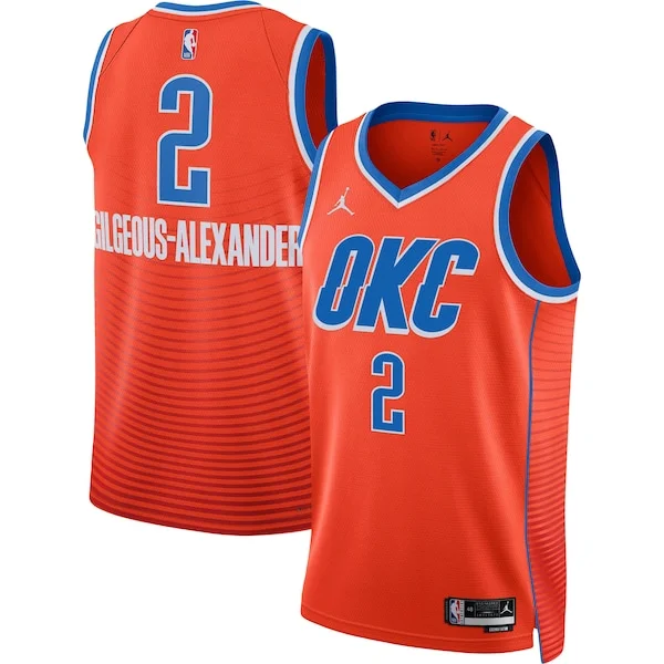 Magnifico Shai Gilgeous Alexander Oklahoma City Thunder Jordan Brand Unisex Swingman Jersey Statement Edition Orange