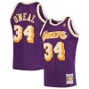 Magnifico Shaquille O'Neal Los Angeles Lakers Hardwood Classics Swingman Jersey Purple/Royal/Gold