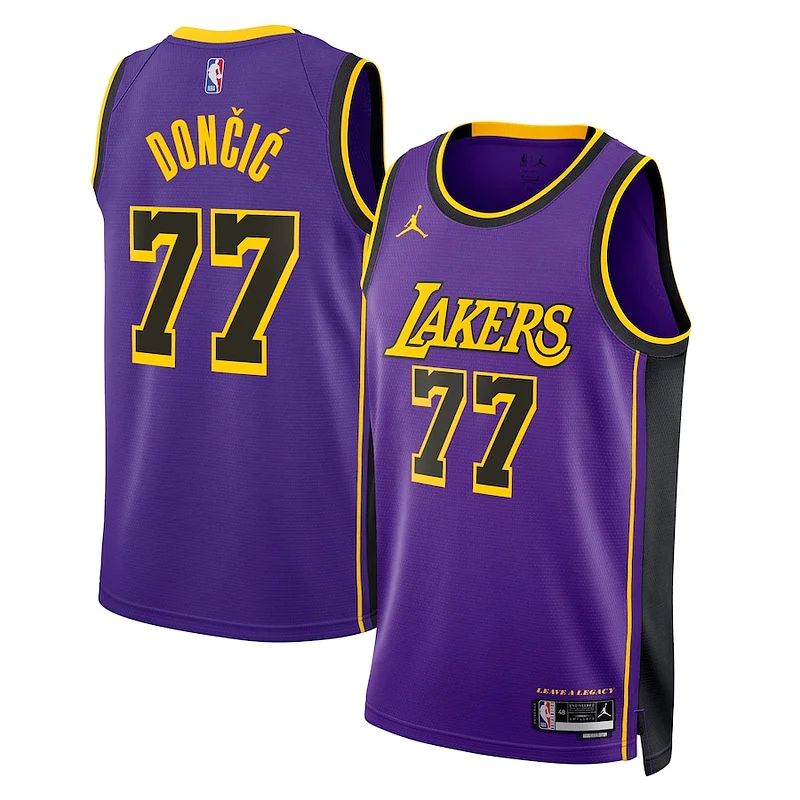 Magnifico Sofisticato Luka Dončić Los Angeles Lakers Jordan Brand Statement Edition Swingman Jersey Purple