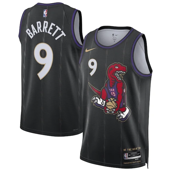 Magnifico Stupendo RJ Barrett Toronto Raptors Nike Unisex 2024/25 Swingman Player Jersey City Edition Black