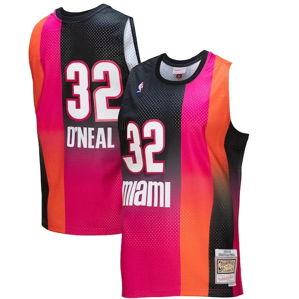 Magnifico Trendy Shaquille O'Neal Miami Heat 2005/06 Hardwood Classics Fadeaway Swingman Player Jersey Pink/Black