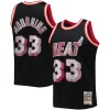 Meraviglioso Alonzo Mourning Miami Heat 1996/97 Hardwood Classics NBA 75th Anniversary Diamond Swingman Jersey Black