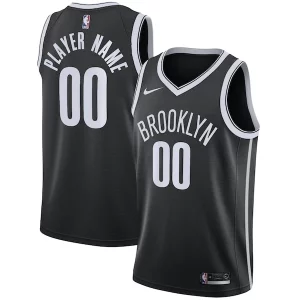 Meraviglioso Brooklyn Nets Nike Swingman Custom Jersey Black Icon Edition