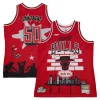 Meraviglioso Duraturo Chicago Bulls x Tats Cru Hardwood Classics Fashion Jersey Red