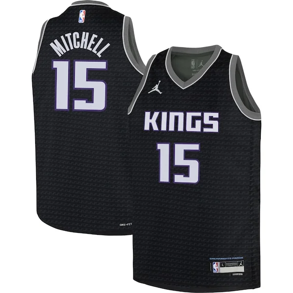 Meraviglioso Eccezionale Cool Davion Mitchell Sacramento Kings Jordan Brand Youth Swingman Jersey Statement Edition Black