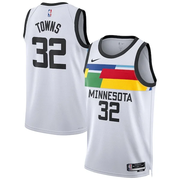 Splendido Ottimo Karl Anthony Towns Minnesota Timberwolves Nike Unisex 2022/23 Swingman Jersey City Edition White