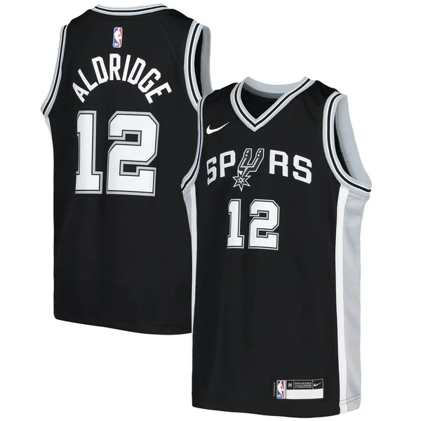 Meraviglioso LaMarcus Aldridge San Antonio Spurs Nike Youth Swingman Jersey Icon Edition Black