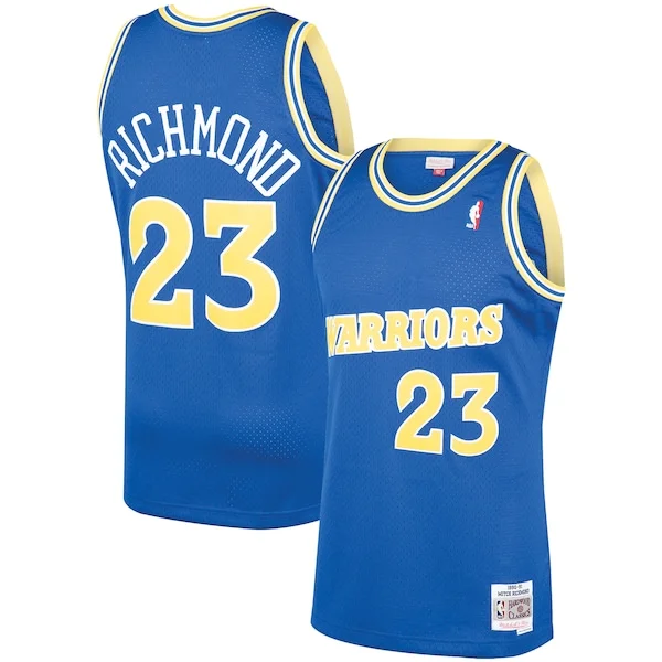 Meraviglioso Mitch Richmond Golden State Warriors 1990/91 Hardwood Classics Swingman Jersey Royal