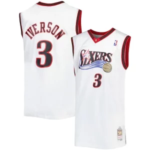 Moderno Allen Iverson Philadelphia 76ers Big & Tall Hardwood Classics 1996/97 Swingman Jersey White/Black/Red/Royal