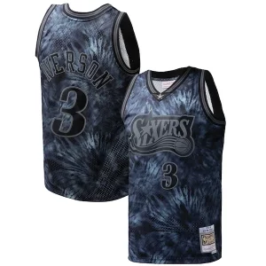 Moderno Attraente Robusto Allen Iverson Philadelphia 76ers Hardwood Classics 1997/98 Tie Dye Swingman Jersey Black