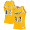 Moderno Classico Magic Johnson Los Angeles Lakers 1984/85 Hardwood Classics NBA 75th Anniversary Diamond Swingman Jersey Gold
