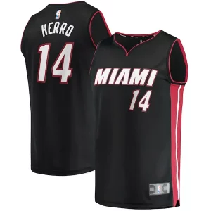 Moderno Comodo Classico Tyler Herro Miami Heat Fast Break Replica Jersey Icon Edition Black