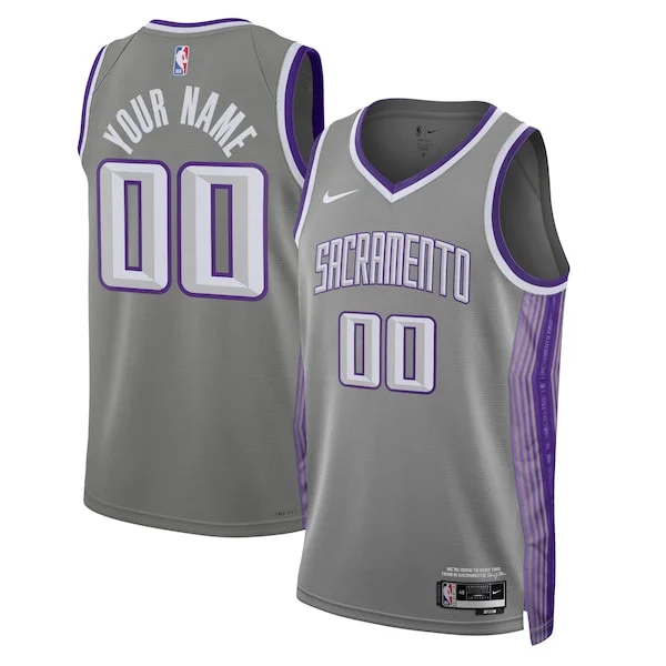 Moderno Eccezionale Elegante Sacramento Kings Nike Unisex 2022/23 Swingman Custom Jersey City Edition Black
