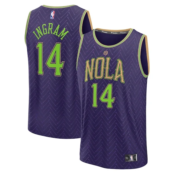 Moderno Elegante Fantastico Brandon Ingram New Orleans Pelicans 2024/25 Fast Break Player Jersey City Edition Purple