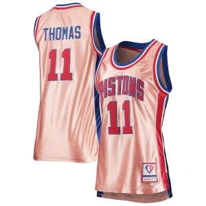 Moderno Isiah Thomas Detroit Pistons Women's 75th Anniversary Rose Gold 1982 Swingman Jersey Pink