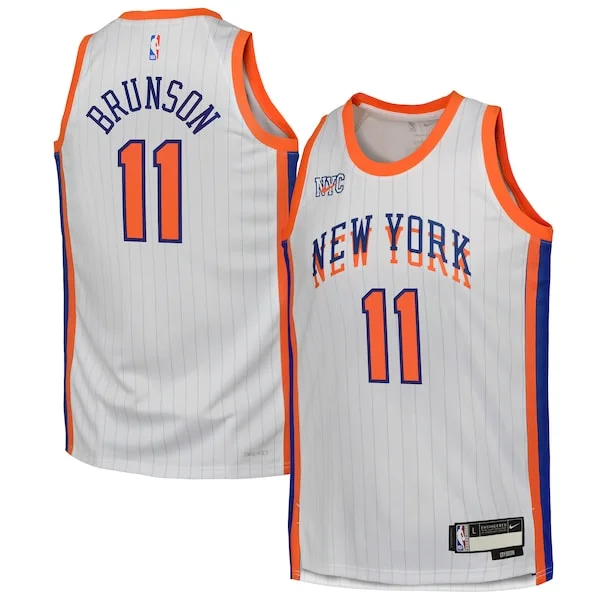 Moderno Jalen Brunson New York Knicks Nike Youth 2024/25 Swingman Player Jersey City Edition White