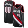 Moderno Lussuoso Portland Trail Blazers Nike 2021/22 Diamond Swingman Custom Jersey Icon Edition Black