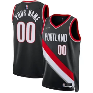 Moderno Lussuoso Portland Trail Blazers Nike 2021/22 Diamond Swingman Custom Jersey Icon Edition Black