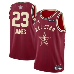 Moderno Lussuoso Raffinato LeBron James Jordan Brand Unisex 2024 NBA All Star Game Swingman Jersey Crimson