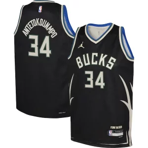 Moderno Magnifico Giannis Antetokounmpo Milwaukee Bucks Jordan Brand Youth Swingman Jersey Statement Edition Black