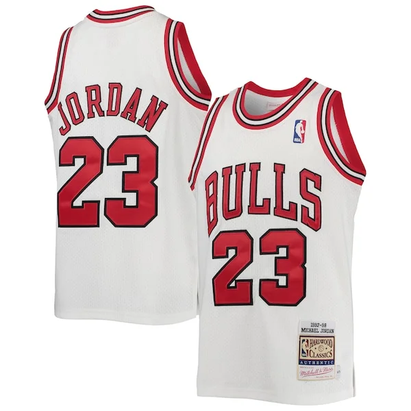 Moderno Magnifico Prestigioso Michael Jordan Chicago Bulls Youth 1997/98 Hardwood Classics Authentic Jersey White/Black/Red