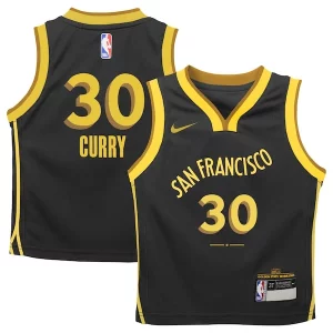 Ottimo Accattivante Stephen Curry Golden State Warriors Nike Toddler Swingman Replica Jersey City Edition Black