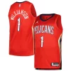 Ottimo Delizioso Classico Zion Williamson New Orleans Pelicans Jordan Brand Swingman Player Jersey Statement Edition Red