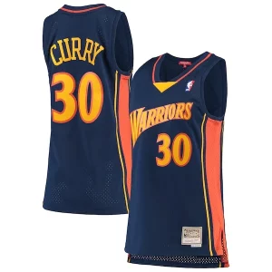 Ottimo Elegante Stephen Curry Golden State Warriors Women's 2009 10 Hardwood Classics Swingman Jersey Navy