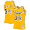 Ottimo Lussuoso Magnifico Shaquille O'Neal Los Angeles Lakers 1996 97 Hardwood Classics NBA 75th Anniversary Diamond Swingman Jersey Gold