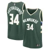 Bellissimo Accattivante Giannis Antetokounmpo Milwaukee Bucks Fast Break Replica Player Jersey Icon Edition Hunter Green