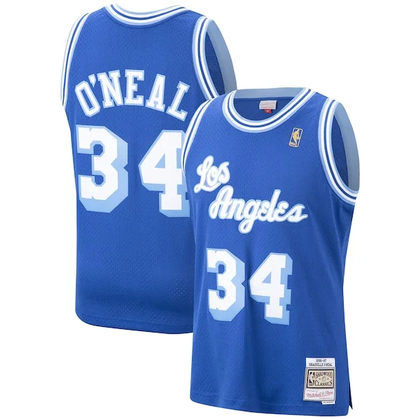 Ottimo Meraviglioso Resistente Shaquille O'Neal Los Angeles Lakers Hardwood Classics Swingman Jersey Royal/Purple/Gold