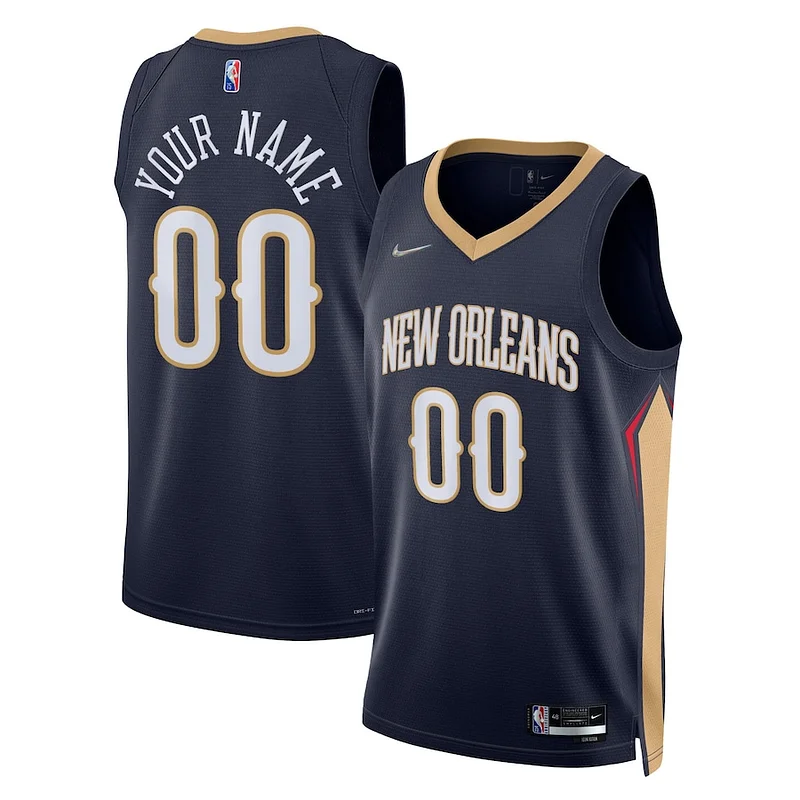 Ottimo New Orleans Pelicans Nike 2021/22 Diamond Swingman Custom Jersey Icon Edition Navy