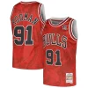 Ottimo Prestigioso Dennis Rodman Chicago Bulls 1997/98 Hardwood Classics Asian Heritage 6.0 Swingman Throwback Player Jersey Red