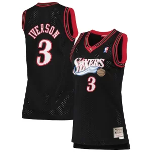 Ottimo Robusto Resistente Allen Iverson Philadelphia 76ers Women's 2000/01 Hardwood Classics Swingman Jersey Black