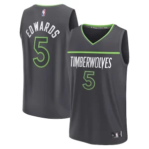 Ottimo Splendido Sofisticato Anthony Edwards Minnesota Timberwolves Youth Fast Break Replica Player Jersey Statement Edition Anthracite