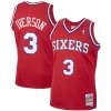 Pratico Allen Iverson Philadelphia 76ers 2001/02 Hardwood Classics Swingman Jersey Red/White