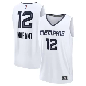Pratico Comodo Fantastico Ja Morant Memphis Grizzlies Fast Break Replica Player Jersey Association Edition White