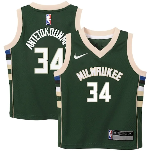 Pratico Giannis Antetokounmpo Milwaukee Bucks Nike Preschool Swingman Player Jersey Icon Edition Hunter Green