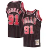 Pratico Gorgeous Dennis Rodman Chicago Bulls Hardwood Classics Swingman Jersey Black