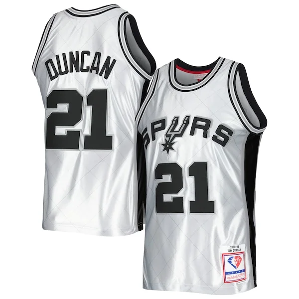 Pratico Meraviglioso Duraturo Tim Duncan San Antonio Spurs 1998/99 Hardwood Classics 75th Anniversary Swingman Jersey Platinum