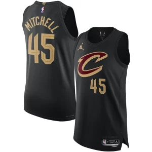 Pratico Prestigioso Donovan Mitchell Cleveland Cavaliers Jordan Brand Authentic Player Jersey Statement Edition Black