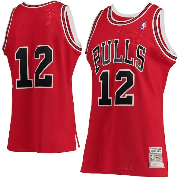 Pratico Raffinato Cool Michael Jordan Chicago Bulls 1989/90 Hardwood Classics Authentic Jersey Red