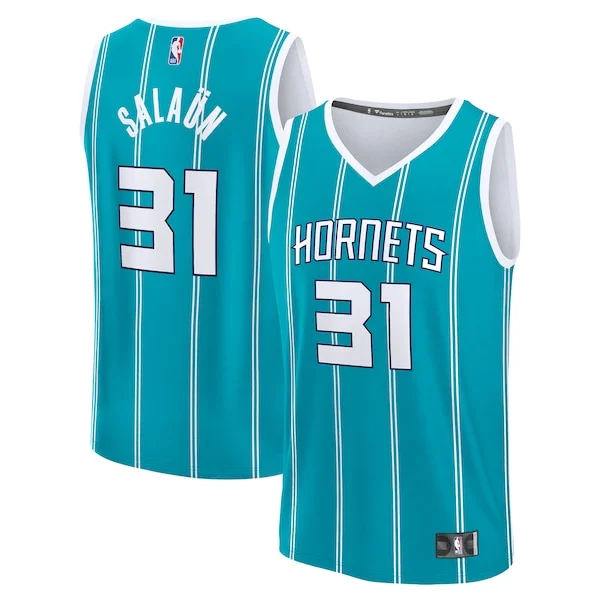 Pratico Tidjane Salaun Charlotte Hornets 2024 NBA Draft Fast Break Player Jersey Icon Edition Teal