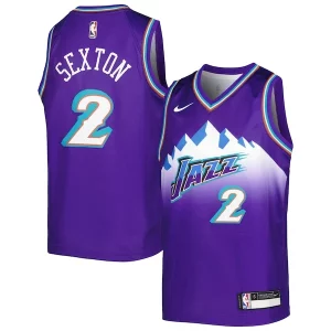 Pratico Trendy Elegante Collin Sexton Utah Jazz Nike Youth 2022/23 Swingman Jersey City Edition Purple