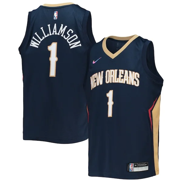 Pratico Zion Williamson New Orleans Pelicans Nike Youth 2021/22 Diamond Swingman Jersey Icon Edition Navy